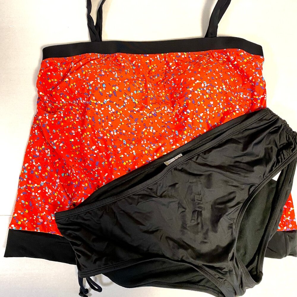 NEW 2pc Pure Energy Tankini Top 20W & 24Oceann Black Bikini 20W Swimwear #041